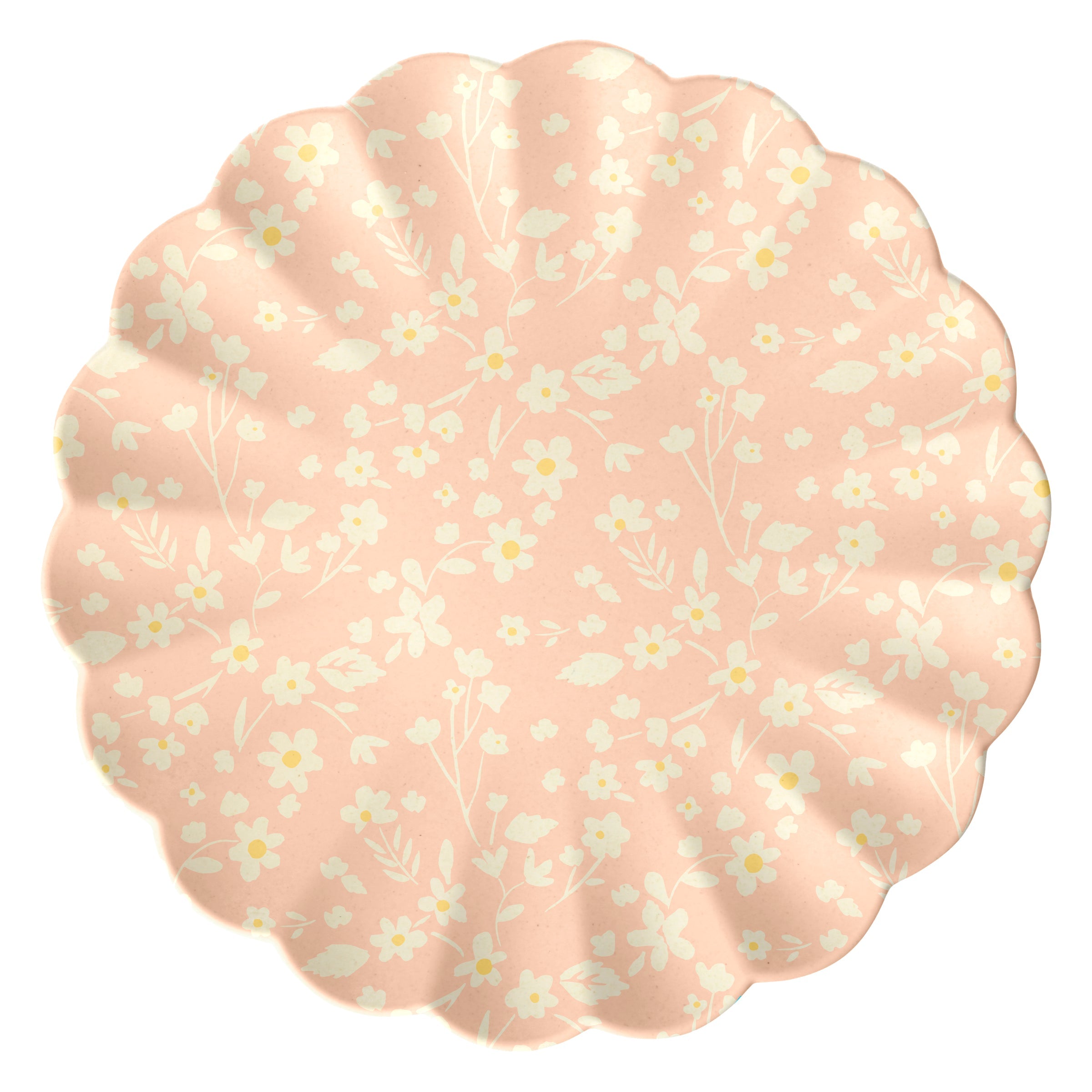 Floral Reusable Bamboo Large Plates, Set of 6