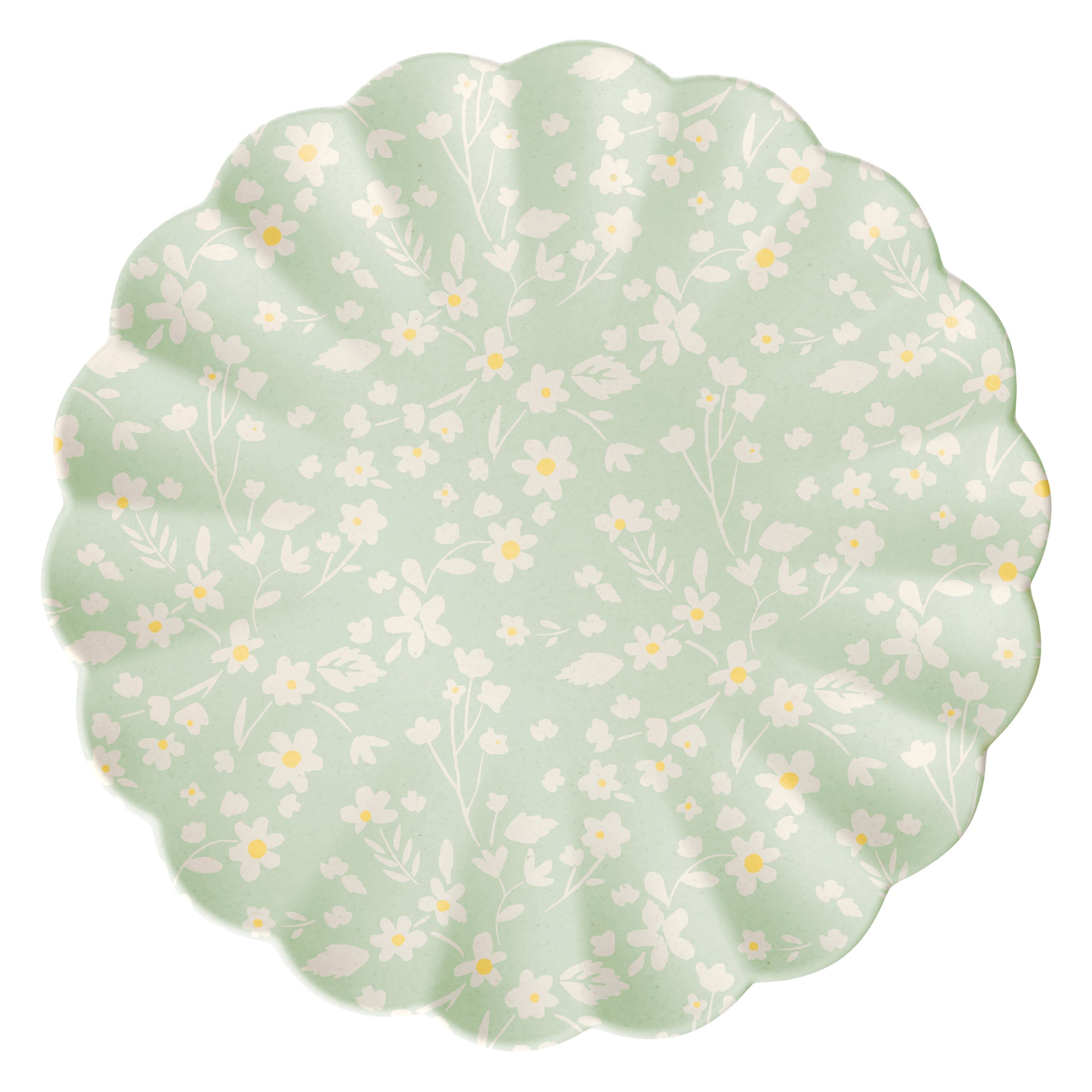 Floral Reusable Bamboo Large Plates, Set of 6