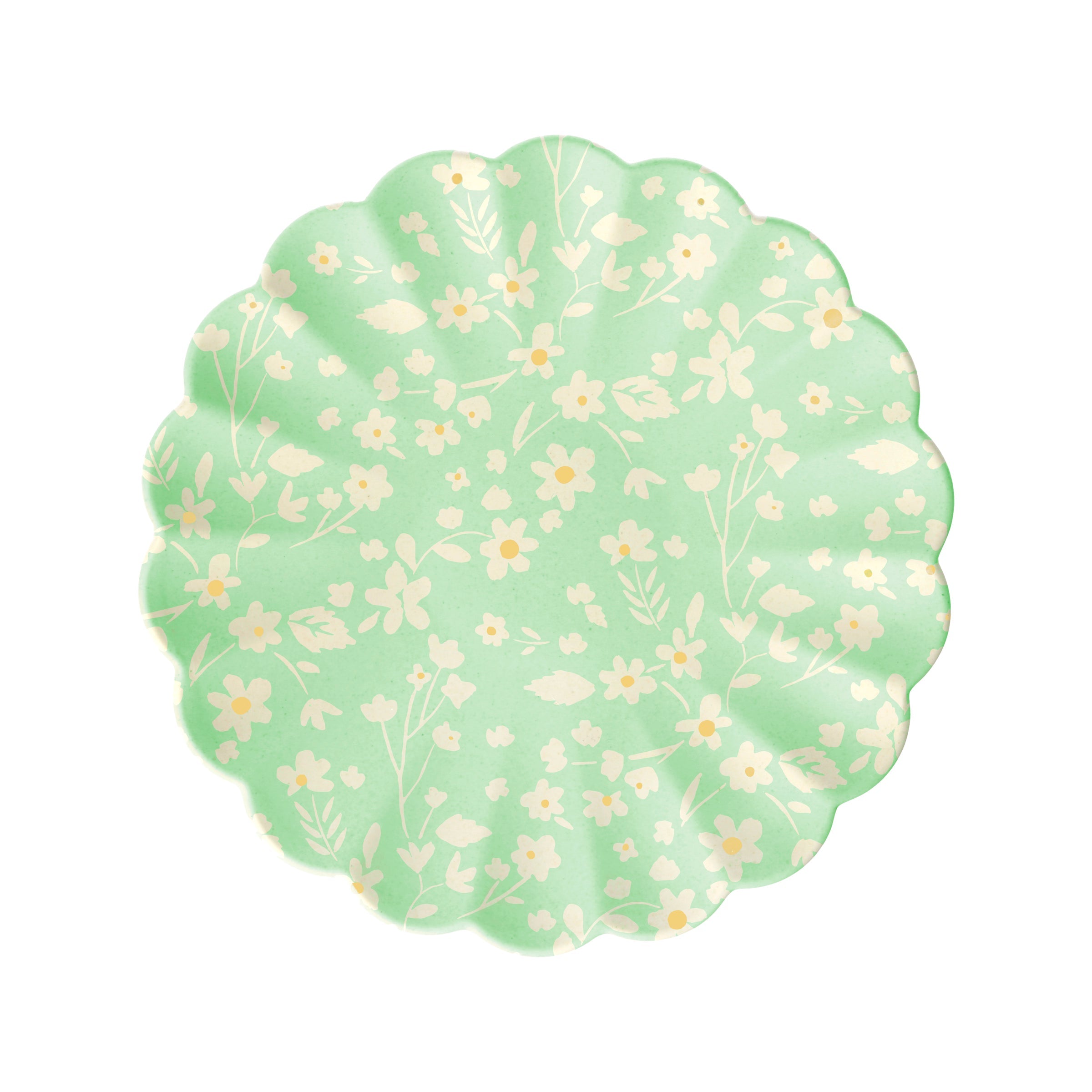 Floral Reusable Bamboo Small Plates, Set of 6