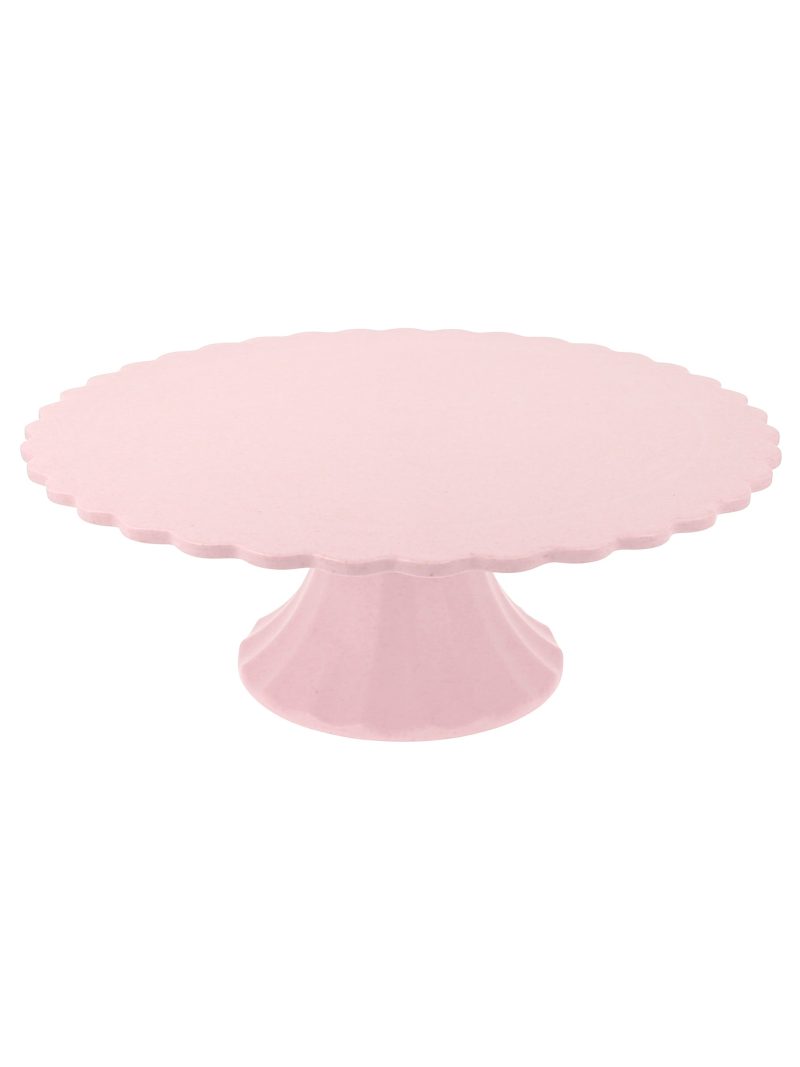 Medium Reusable Bamboo Cake Stand, Pink